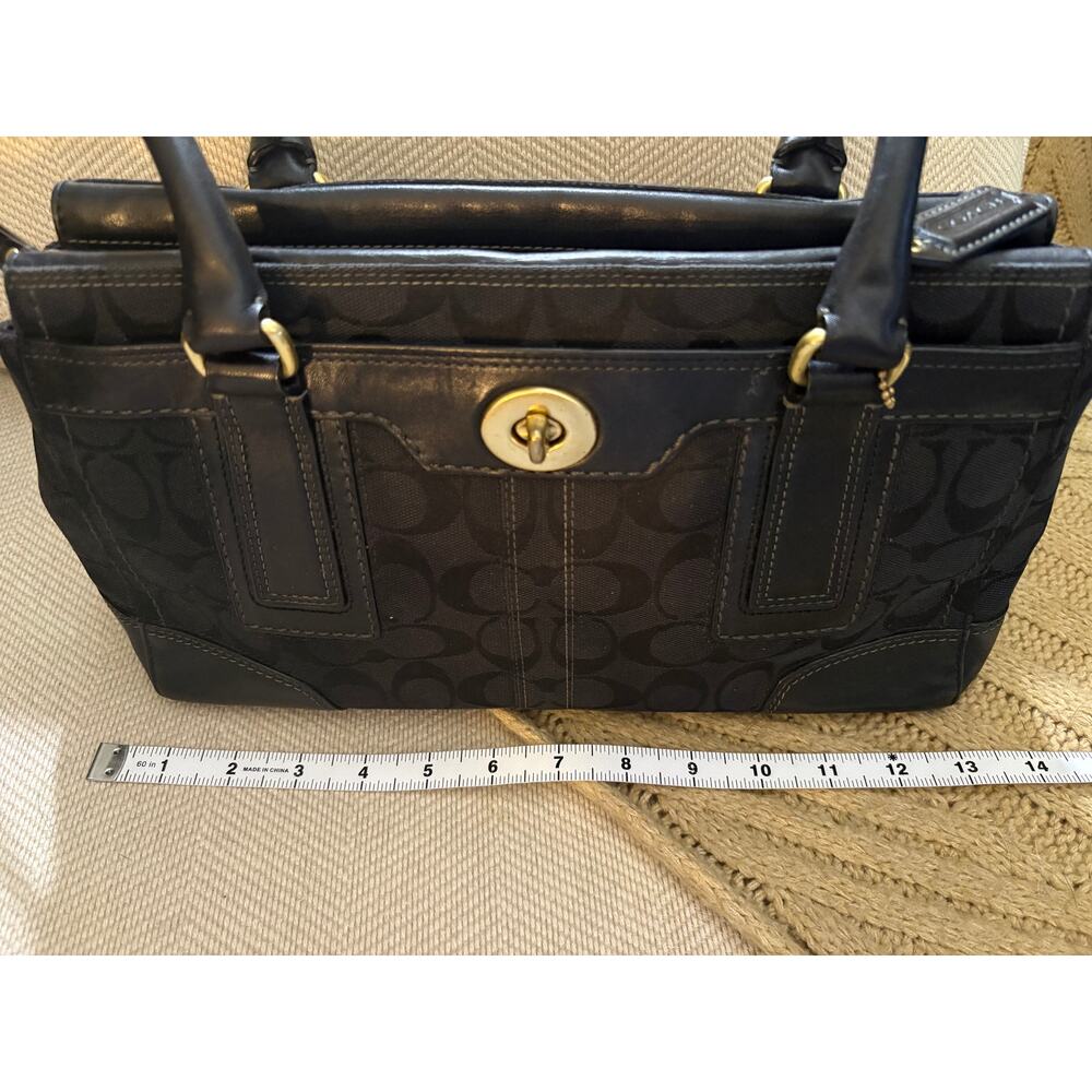 Coach Hamptons Signature Carryall Tote 11062 Black Y2K - Picture 10 of 12